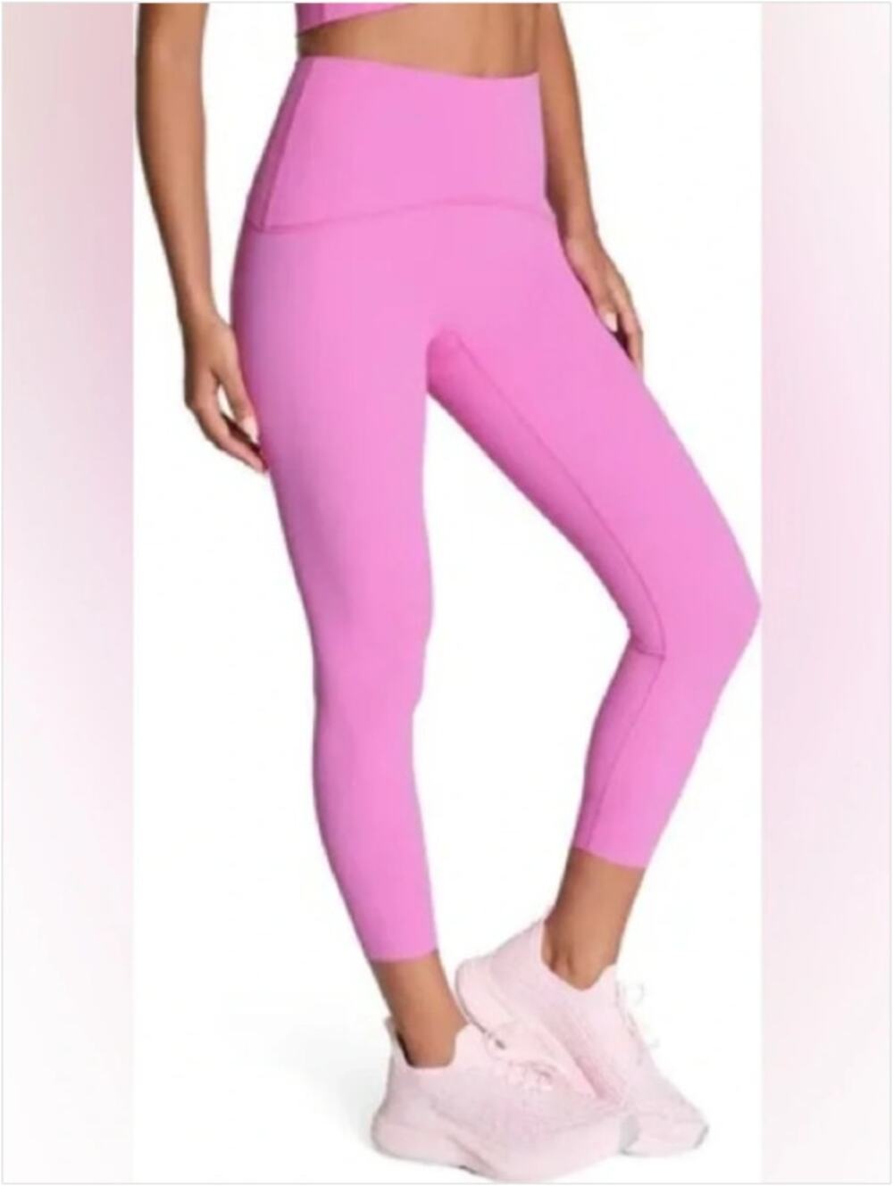 Spanx Womens Booty Boost Capri Leggings Sz L Sporty Stretch Compression Shaping